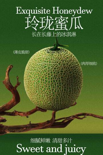 玲珑蜜瓜水果宣传海报