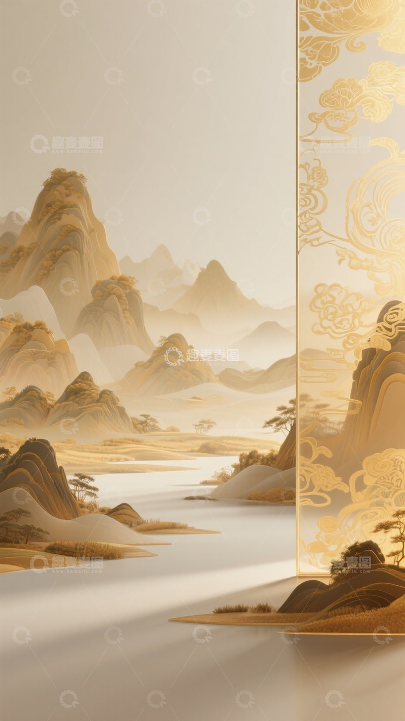 高清大图下载【趣麦麦图】古典山水画意境艺术装饰