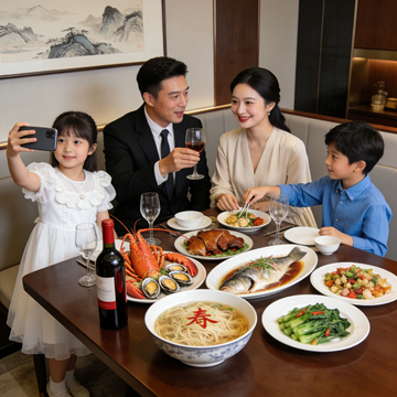 家庭聚餐实拍
