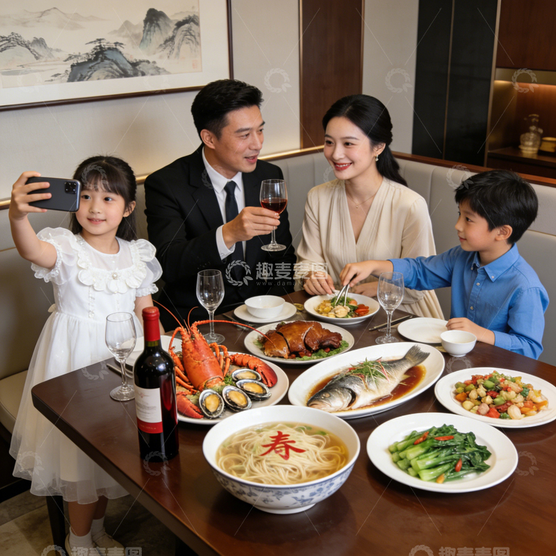 高清大图下载【趣麦麦图】家庭聚餐实拍