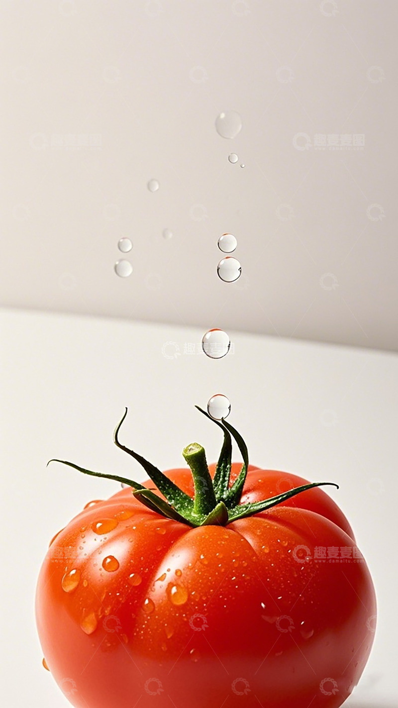 高清大图下载【趣麦麦图】清新蔬菜水滴摄影图片