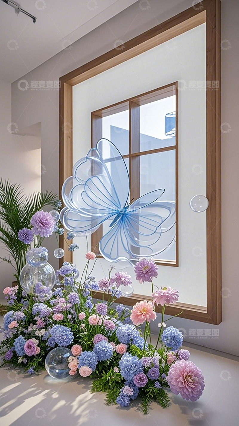 高清大图下载【趣麦麦图】简约窗台花卉装饰设计