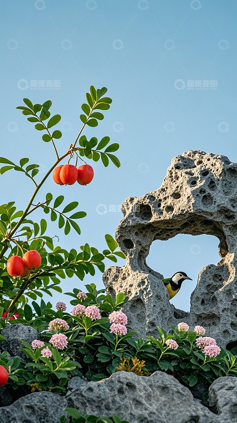 高清大图下载【趣麦麦图】自然风光鸟语花香岩石景