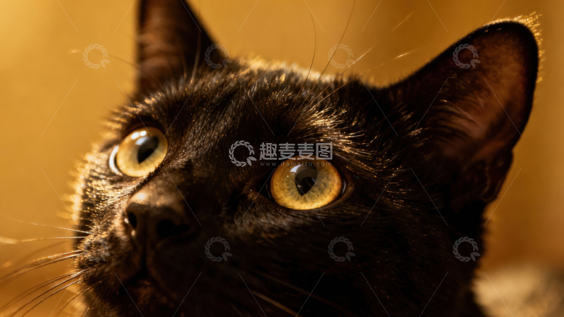 高清大图下载【趣麦麦图】可爱黑猫062