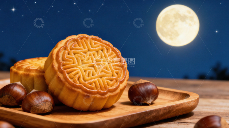高清大图下载【趣麦麦图】中秋节月饼背景121