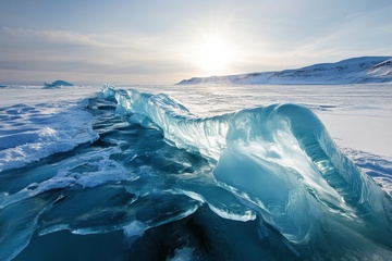 冰川里的冰块冰凌