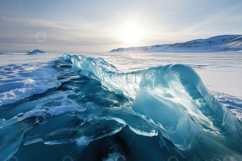 高清大图下载【趣麦麦图】冰川里的冰块冰凌