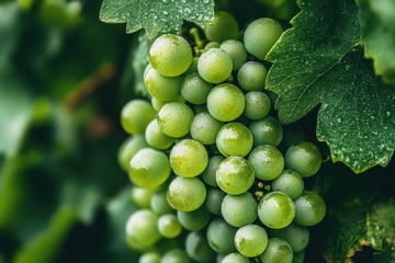 葡萄园里的绿色葡萄