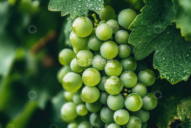高清大图下载【趣麦麦图】葡萄园里的绿色葡萄