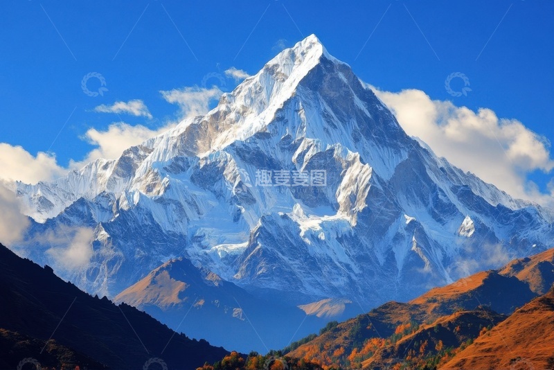 高清大图下载【趣麦麦图】雄伟的雪山高山自然美景