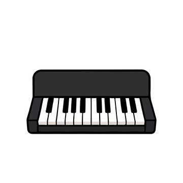 钢琴图标简约插画