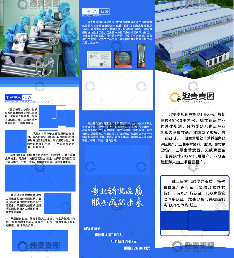 源文件下载【趣麦麦图】食品企业宣传册设计