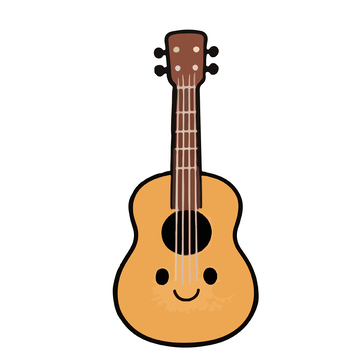卡通吉他音乐元素插画设计素材