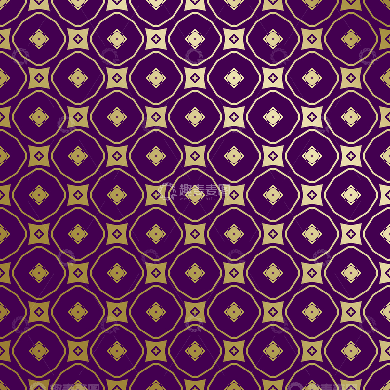 源文件下载【趣麦麦图】紫金几何装饰花纹背景图40