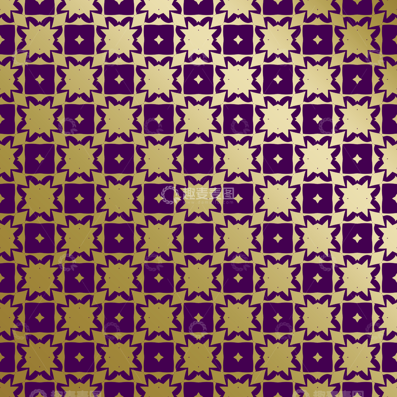 源文件下载【趣麦麦图】紫金几何装饰花纹背景图28