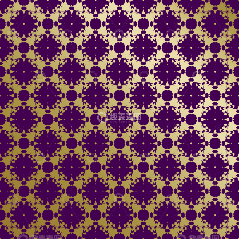 源文件下载【趣麦麦图】紫金几何装饰花纹背景图39