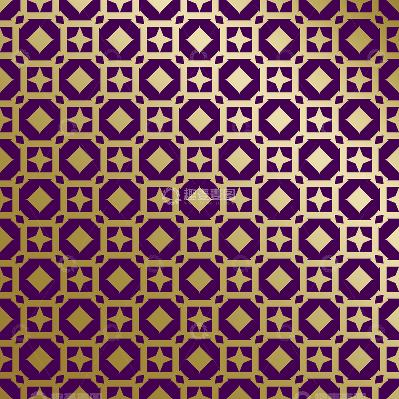 源文件下载【趣麦麦图】紫金几何装饰花纹背景图4
