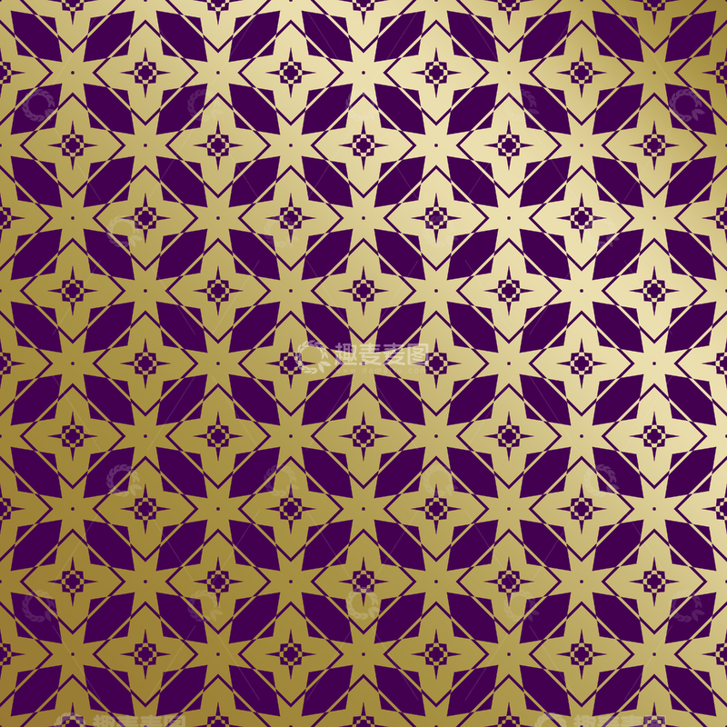 源文件下载【趣麦麦图】紫金几何装饰花纹背景图34