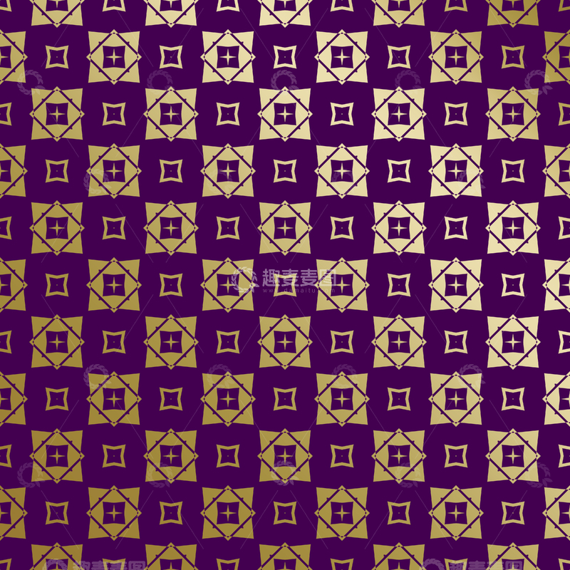 源文件下载【趣麦麦图】紫金几何装饰花纹背景图1