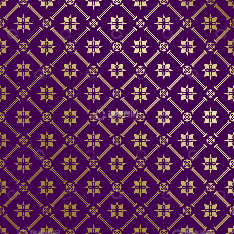 源文件下载【趣麦麦图】紫金几何装饰花纹背景图49