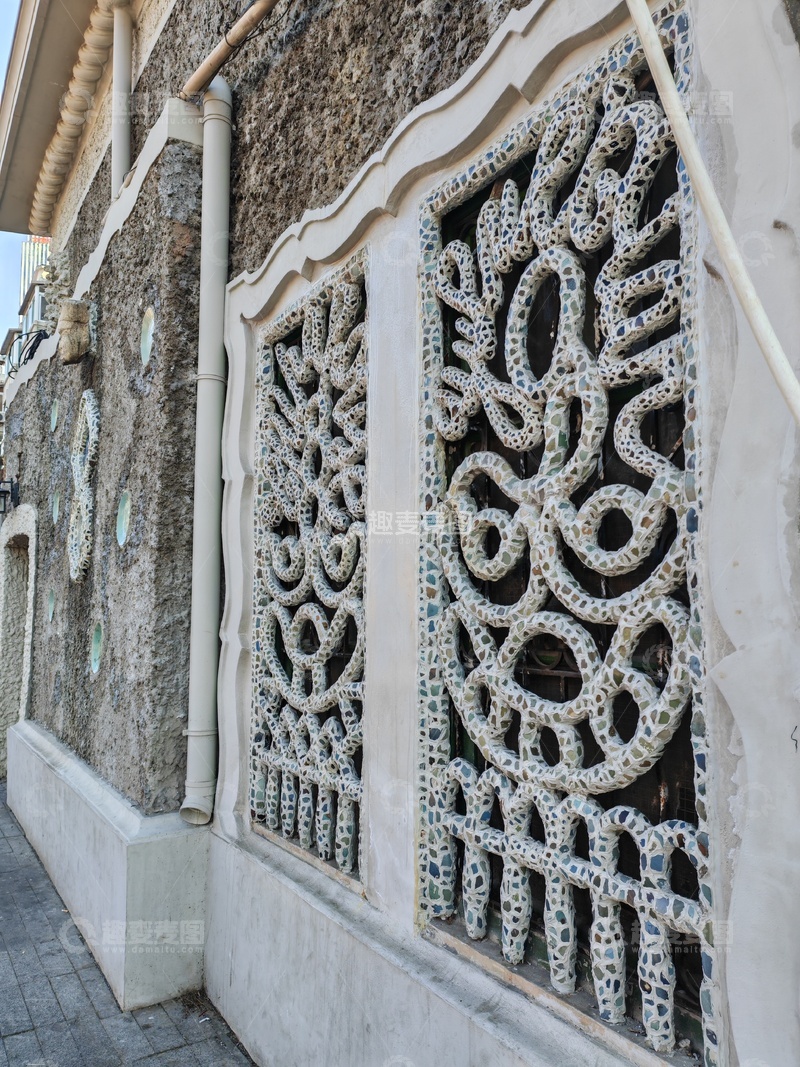 高清大图下载【趣麦麦图】马赛克墙面装饰建筑细节
