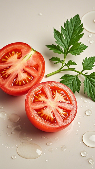 清新蔬菜摄影西红柿绿叶