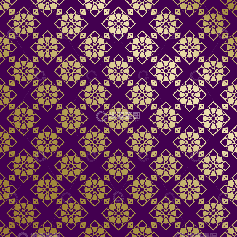 源文件下载【趣麦麦图】紫金几何装饰花纹背景图106