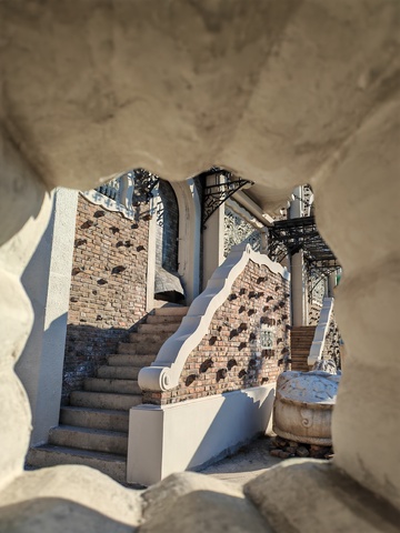 复古建筑楼梯景观模型摄影
