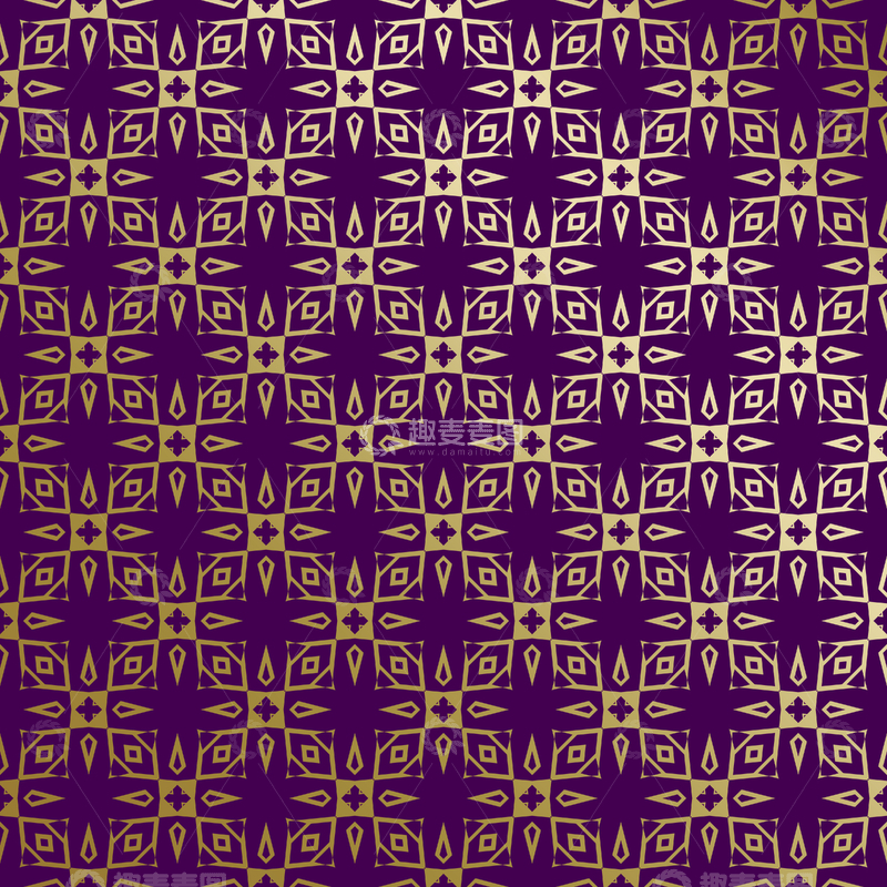 源文件下载【趣麦麦图】紫金几何装饰花纹背景图97