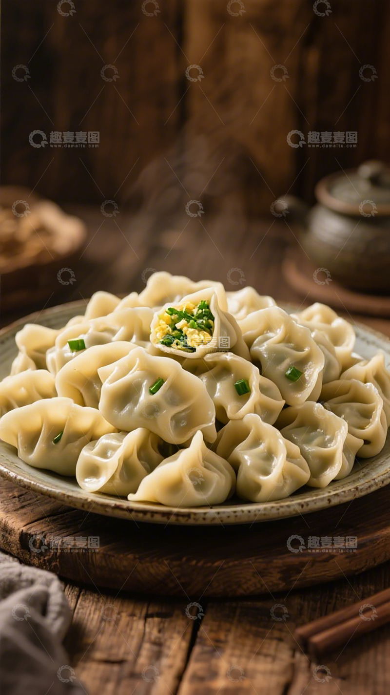 高清大图下载【趣麦麦图】蒸饺美食摄影