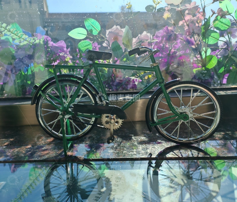 高清大图下载【趣麦麦图】金属自行车模型装饰摆件