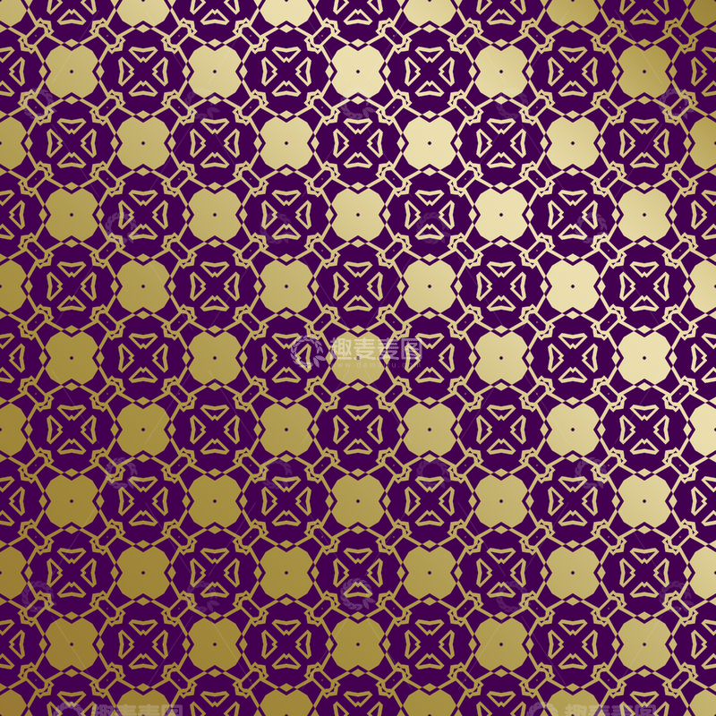 源文件下载【趣麦麦图】紫金几何装饰花纹背景图142