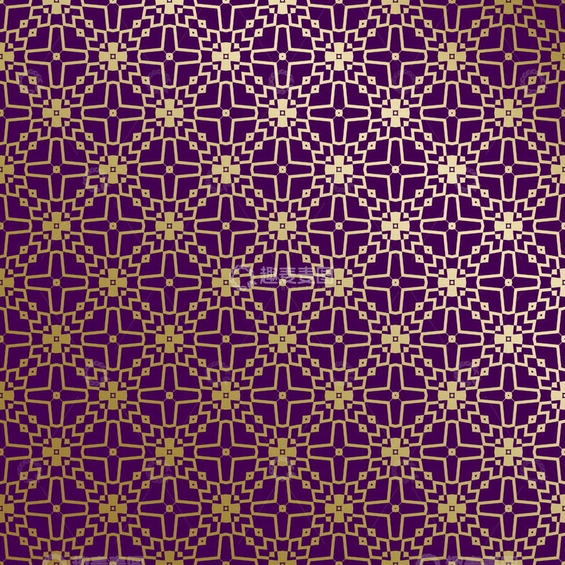 源文件下载【趣麦麦图】紫金几何装饰花纹背景图182