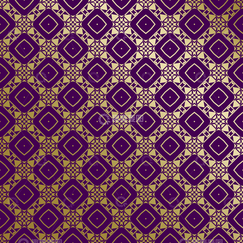 源文件下载【趣麦麦图】紫金几何装饰花纹背景图213