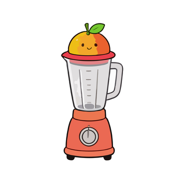卡通果汁搅拌机设计图案
