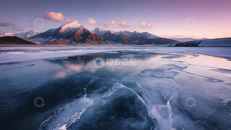 高清大图下载【趣麦麦图】冬季喀拉库勒湖照片
