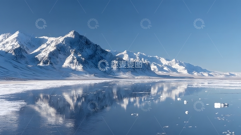 高清大图下载【趣麦麦图】赛里木湖冬季的照片