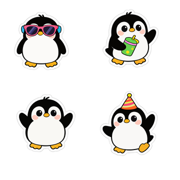 卡通企鹅贴纸套装