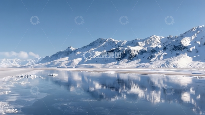 高清大图下载【趣麦麦图】冬季的赛里木湖照片