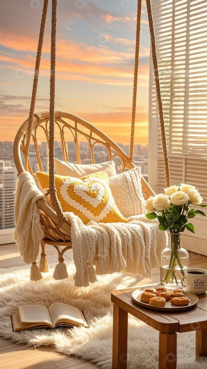 高清大图下载【趣麦麦图】温馨阳光房休闲角落