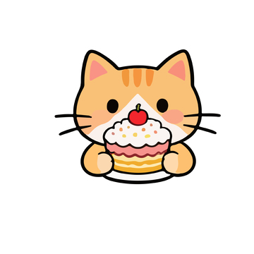 卡通可爱猫咪甜品表情包