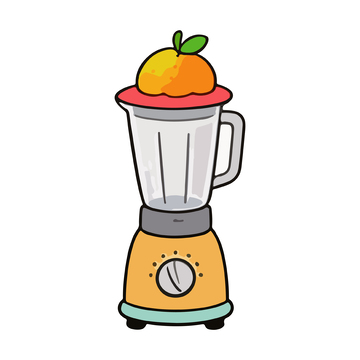 卡通风格搅拌机插画设计素材