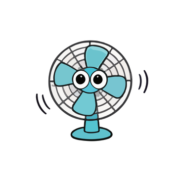卡通风扇可爱插画