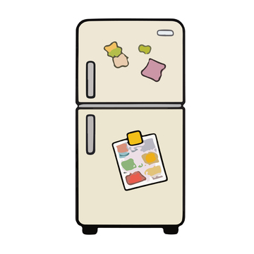 卡通风格冰箱贴纸设计素材