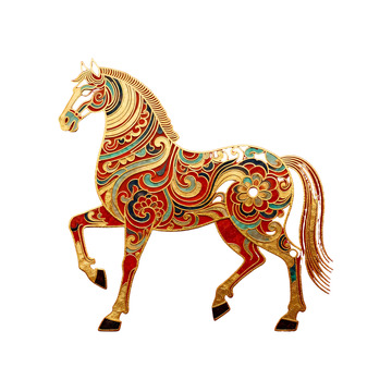 金色骏马装饰艺术挂件