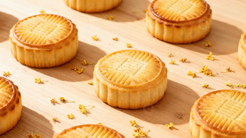 高清大图下载【趣麦麦图】中秋节月饼背景159