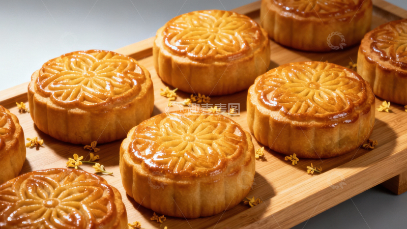 高清大图下载【趣麦麦图】中秋节月饼背景187