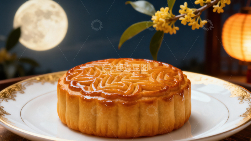 高清大图下载【趣麦麦图】中秋节月饼背景176