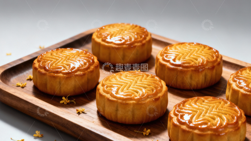 高清大图下载【趣麦麦图】中秋节月饼背景178