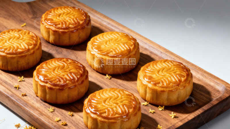 高清大图下载【趣麦麦图】中秋节月饼背景190
